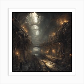 Tunnels Of Madness Art Print