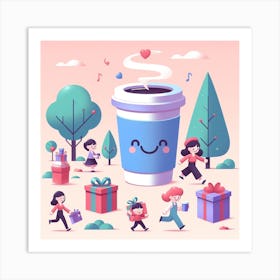 Coffee And Gifts Art Print