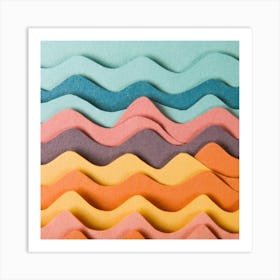 Paper Waves Art Print