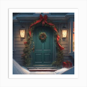 Christmas Door 164 Art Print