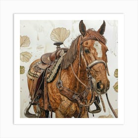 Horse With A Saddle Art Print