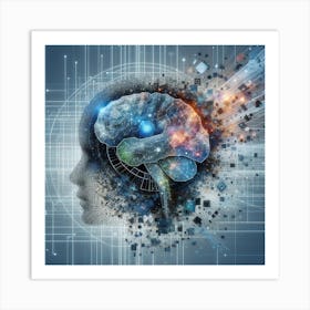 Brain And Technology Concept Art Print