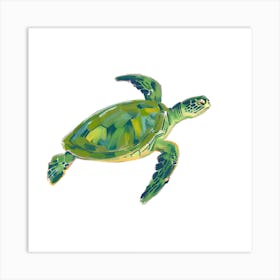 Green Sea Turtle 01 Art Print