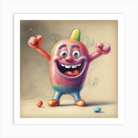 Cartoon Character 3 Art Print