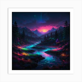 Landscape Painting 16 Art Print