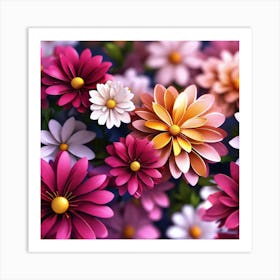 Flowers Wallpaper 5 Art Print