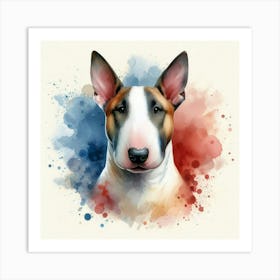 Watercolor Bull Terrier 4 Art Print