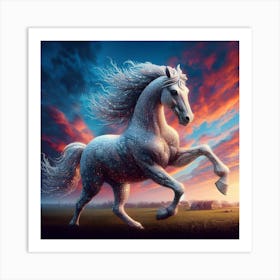 White Horse 2 Art Print