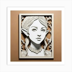 Elf Paper Art Art Print