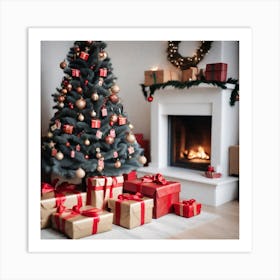 Christmas Tree Stock Videos & Royalty-Free Footage 2 Art Print