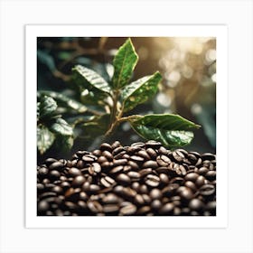 Coffee Beans In A Forest Art Print