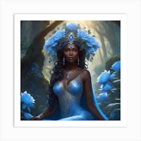 Blue Tree spirit Art Print