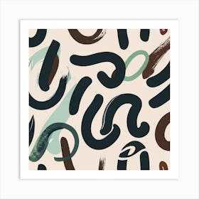 Abstract Brush Strokes Art Print