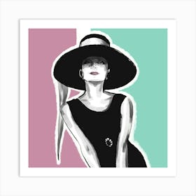 Fashion, Vintage Lady Art Print