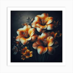 Orange Lilies Art Print