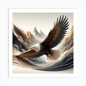 Eagle In Flight 1 Art Print