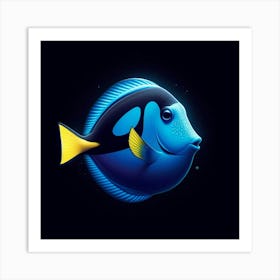 Blue Fish 2 Art Print