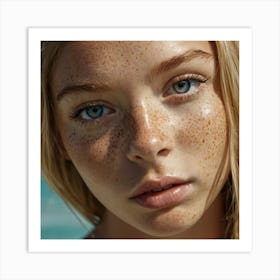 Freckled Face Art Print