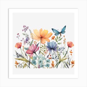 Watercolor Flowers 13 Art Print