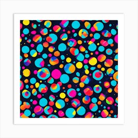 Abstract Polka Dots Art Print