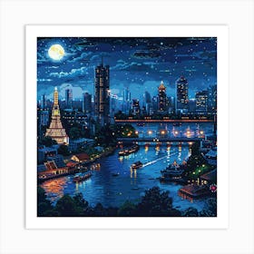 Night In Bangkok Art Print