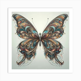 Symmetrical Butterfly Art 1 Art Print