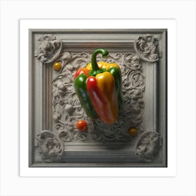 Peppers In A Frame 22 Art Print