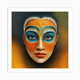 Mask Of A Woman Art Print