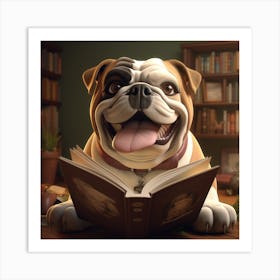 Pub reading book Art Print