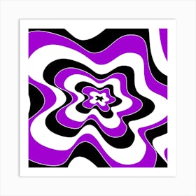 Purple And Black Swirls 1 Art Print