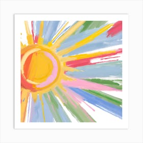 Bright Dawn Sun Art Print