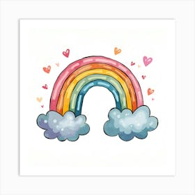 Groovy themed rainbow. Art Print