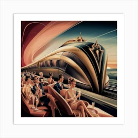 Night On The Train Art Print