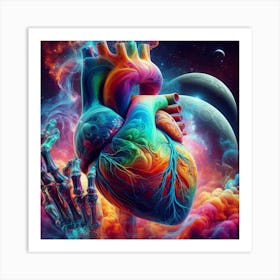 Psychedelic Heart Art Print