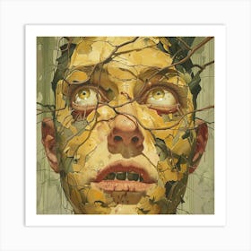 'The Face' Psychosis Drawing Art Print