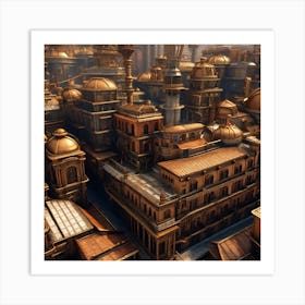 Steampunk Metropolis Art Print