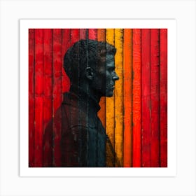 Man In Silhouette Art Print