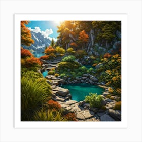 Beauty On The Mountains Art Print