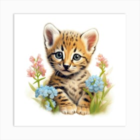 Cheetah Kitten Poster