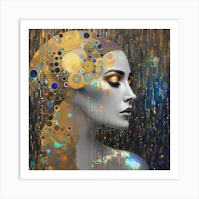 klimt tribute lady Art Print