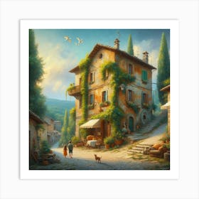 Tuscan Village Art Print