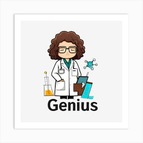 Genius Lady Art Print