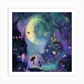 Little Girl In The Forest 3 Art Print