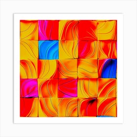 Abstract Cubes  Art Print