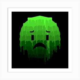 Disappointed Earth Emoji Art Print