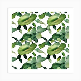 Green Leaves 1 Art Print