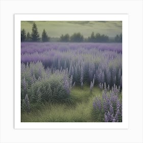 Lavender Field Art Print