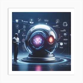 Futuristic Robot 3 Art Print