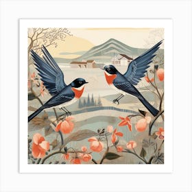 Bird In Nature Barn Swallow 2 Art Print