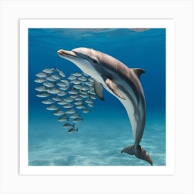 Love Dolphin Art Print